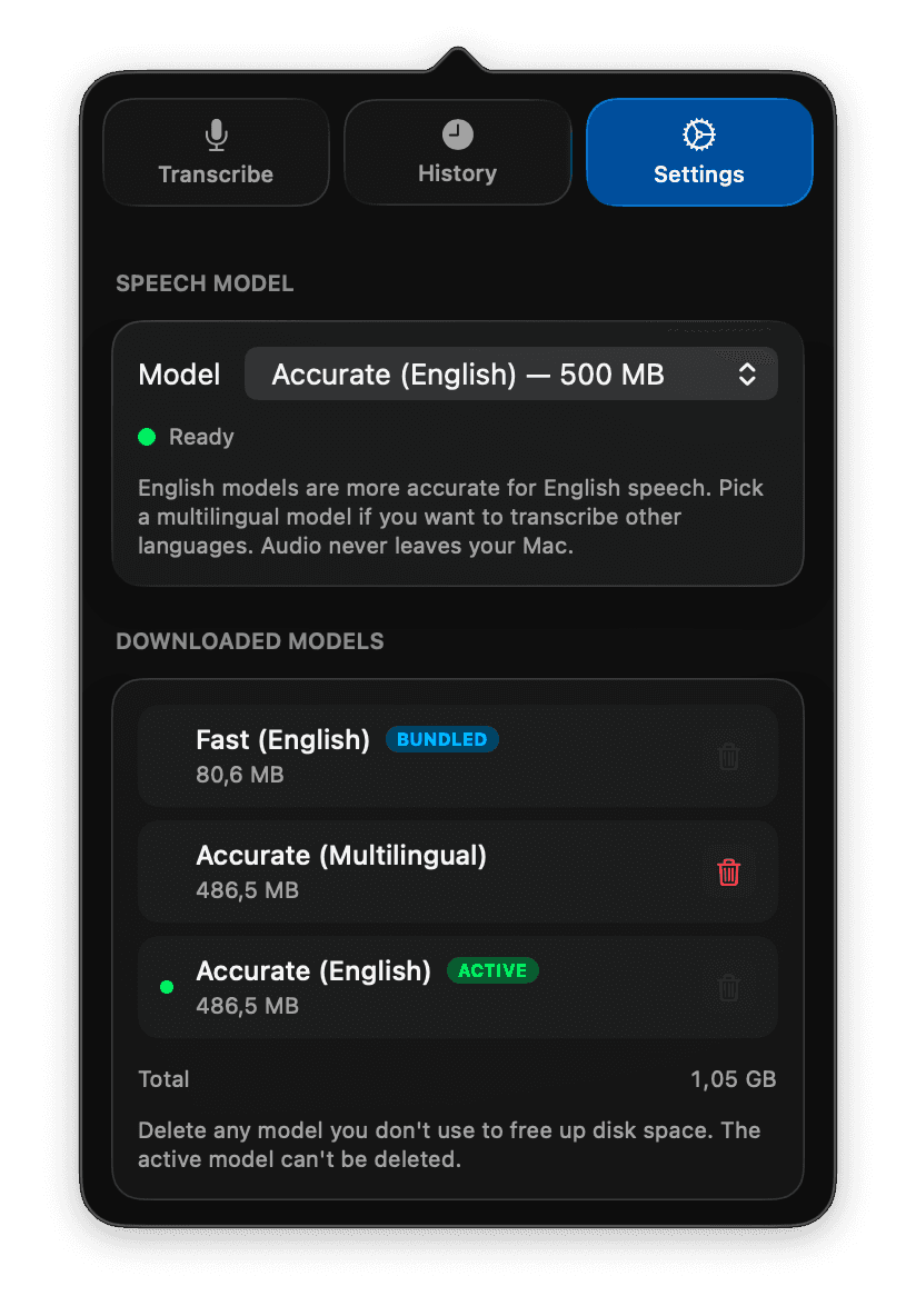 Voxxy Settings